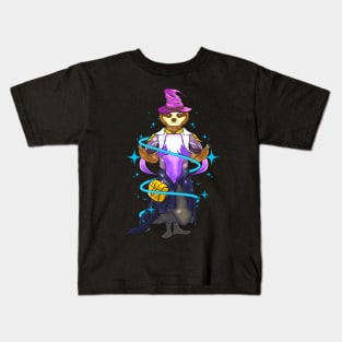 Sloth Magician Majestic Halloween Slothing Wizard Kids T-Shirt